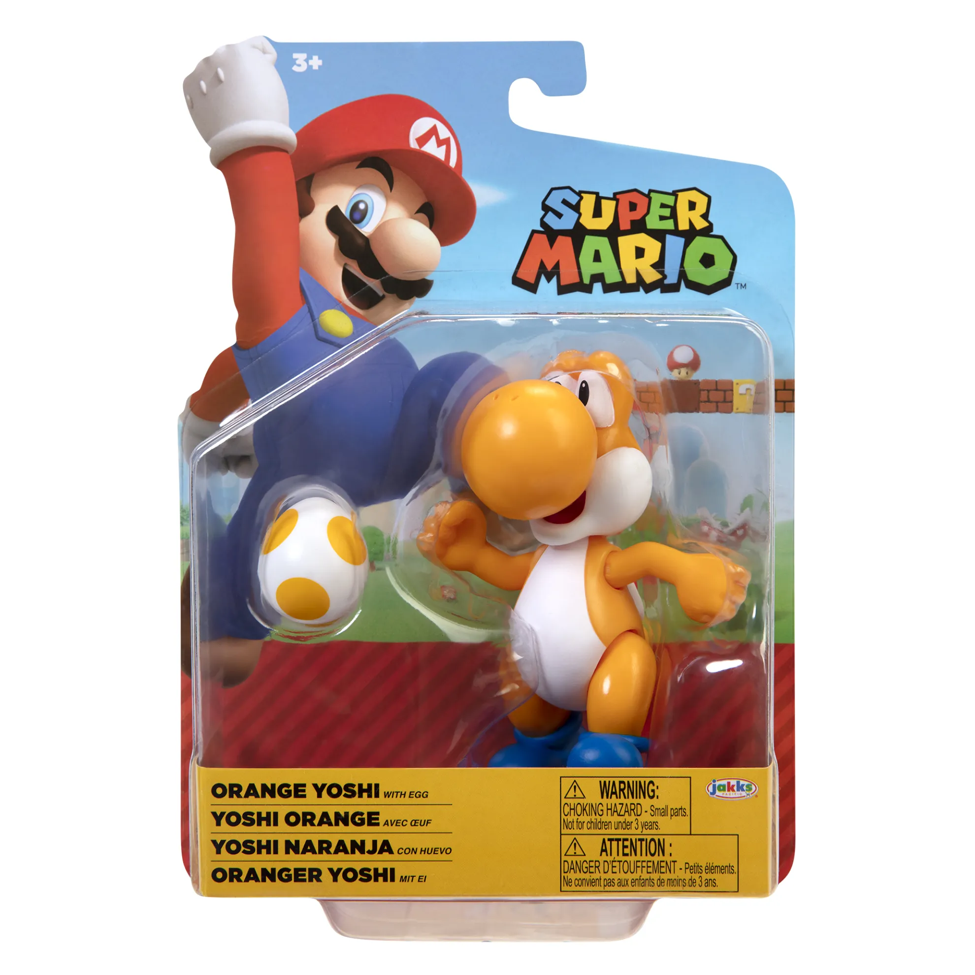 Orange Yoshi With Egg 4-Inch Articulated Figure