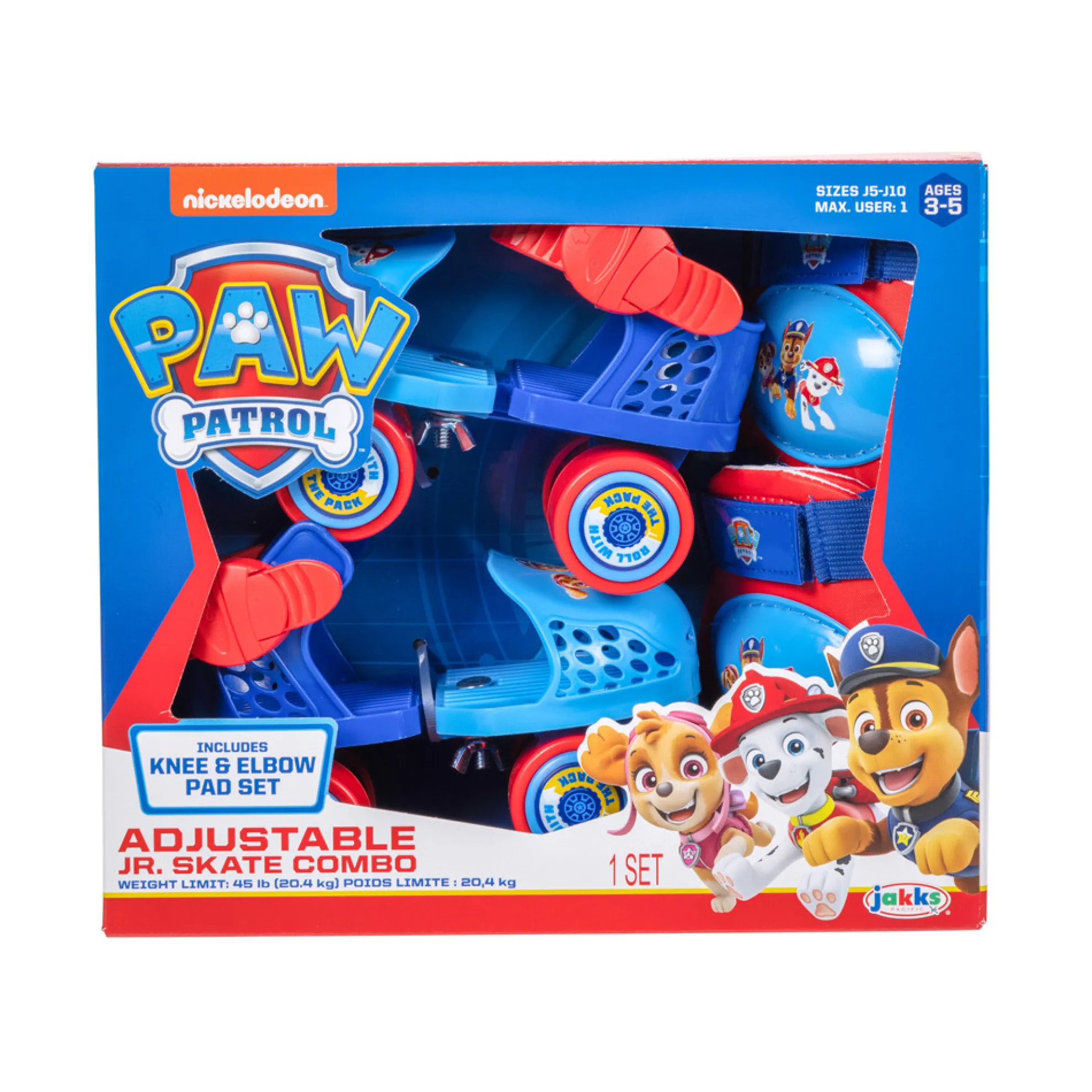 Paw Patrol Jr. Skates With Pad Set