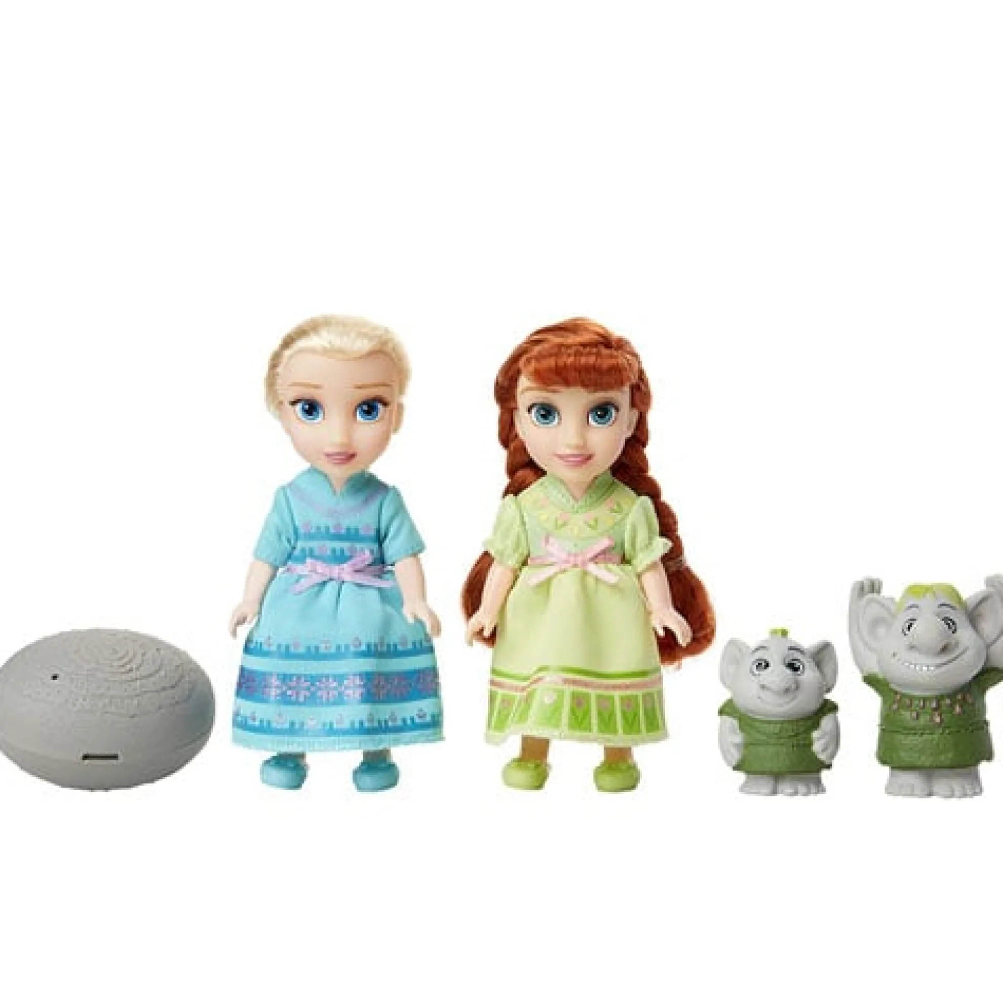 Petite Anna & Elsa Dolls With Surprise Trolls Gift Set