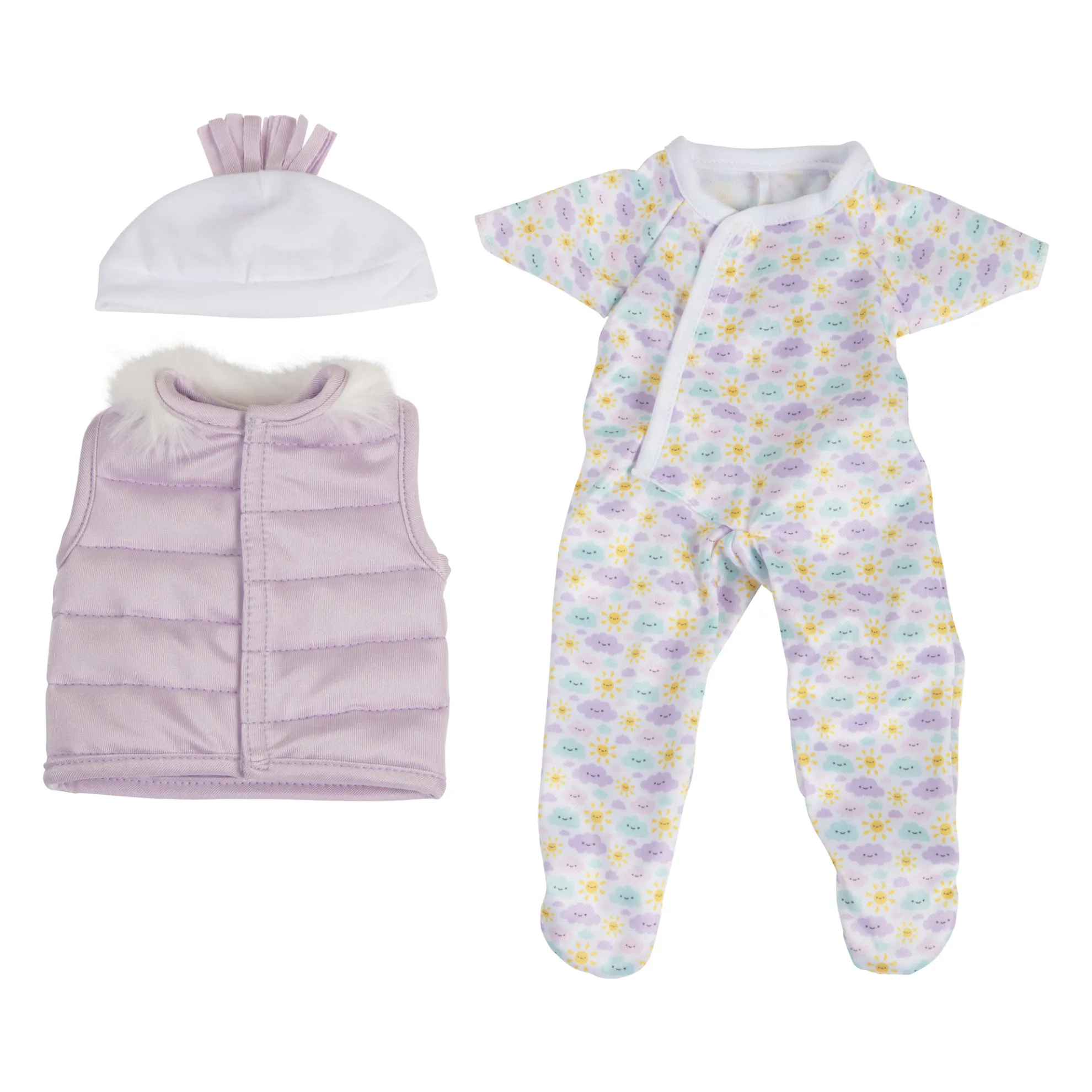 3-Piece Seasonal Romper, Vest & Hat Outfit