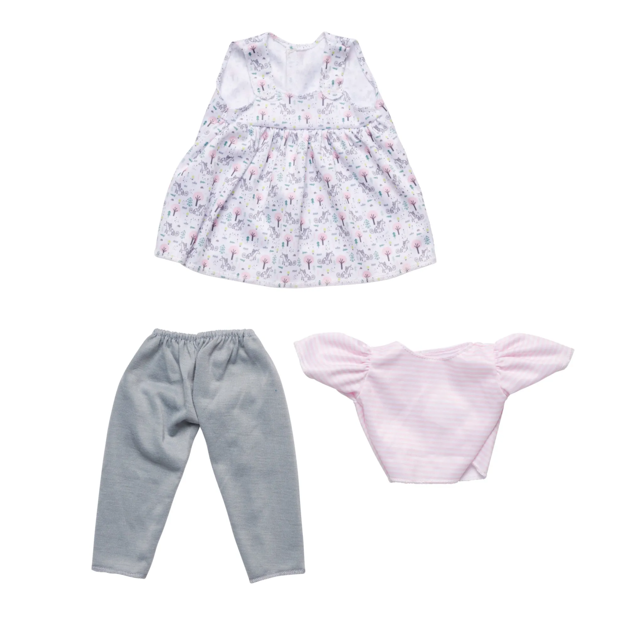 3-Piece Unicorn & Rainbow Outfit