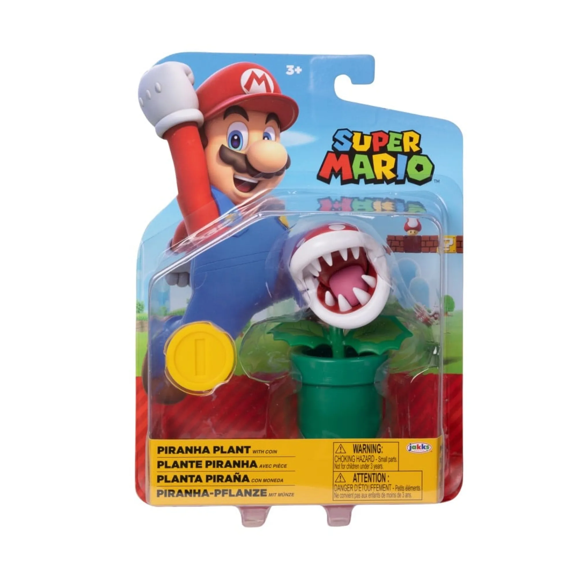 Piranha Plant With Coin 4-Inch Articulated Figure
