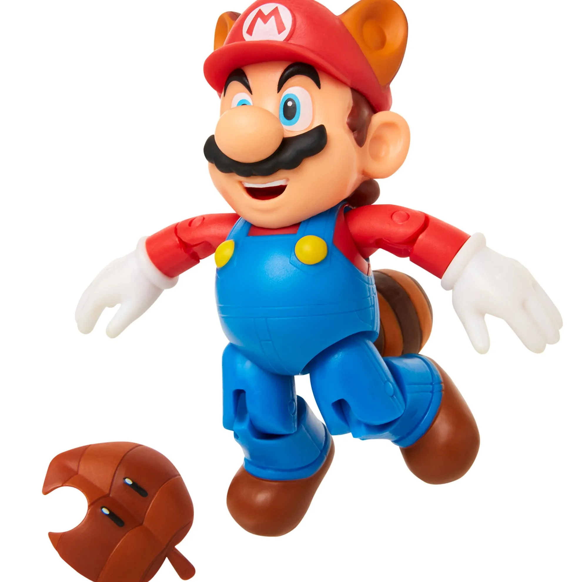 Raccoon Mario With Super Leaf 4-Inch Articulated Figure