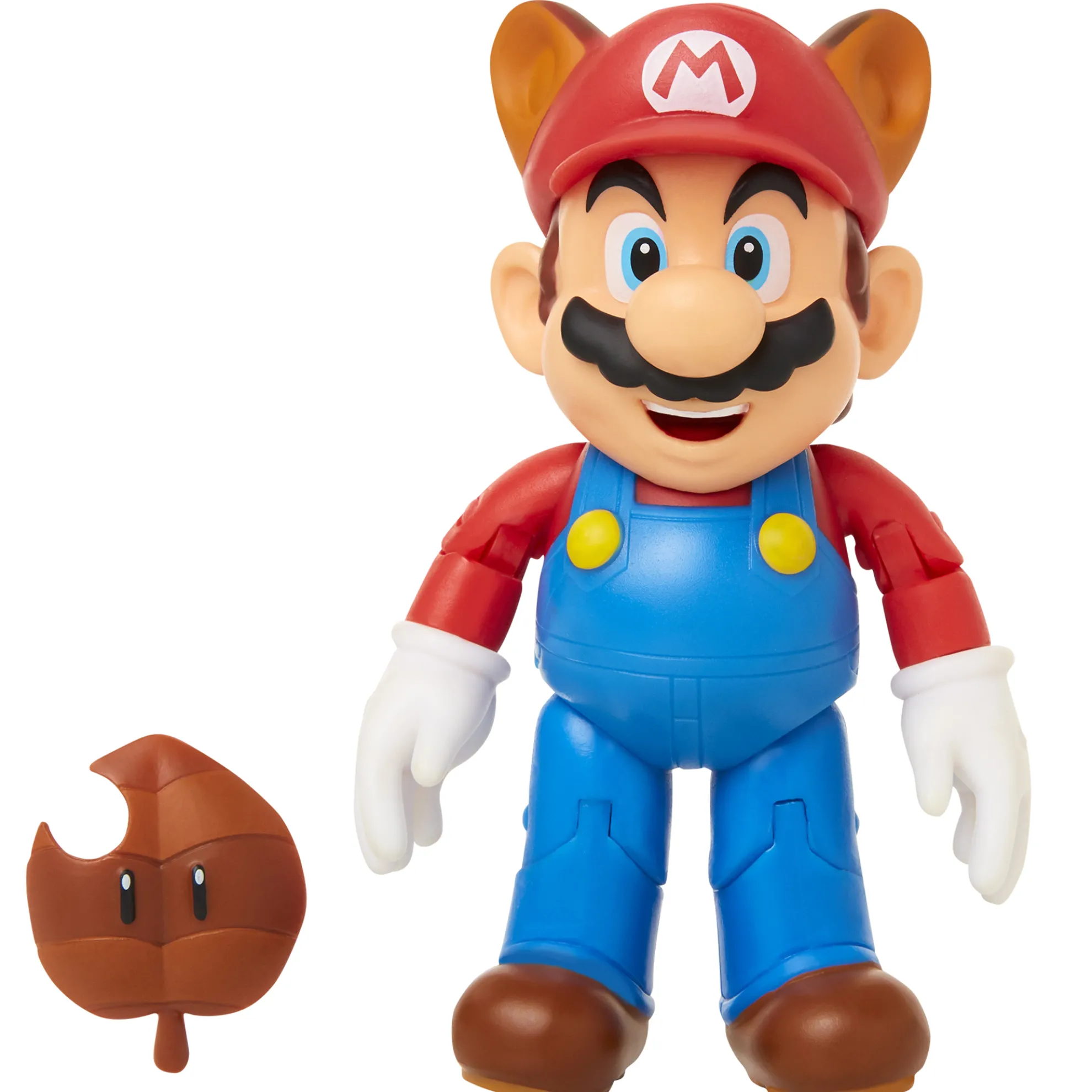 Raccoon Mario With Super Leaf 4-Inch Articulated Figure