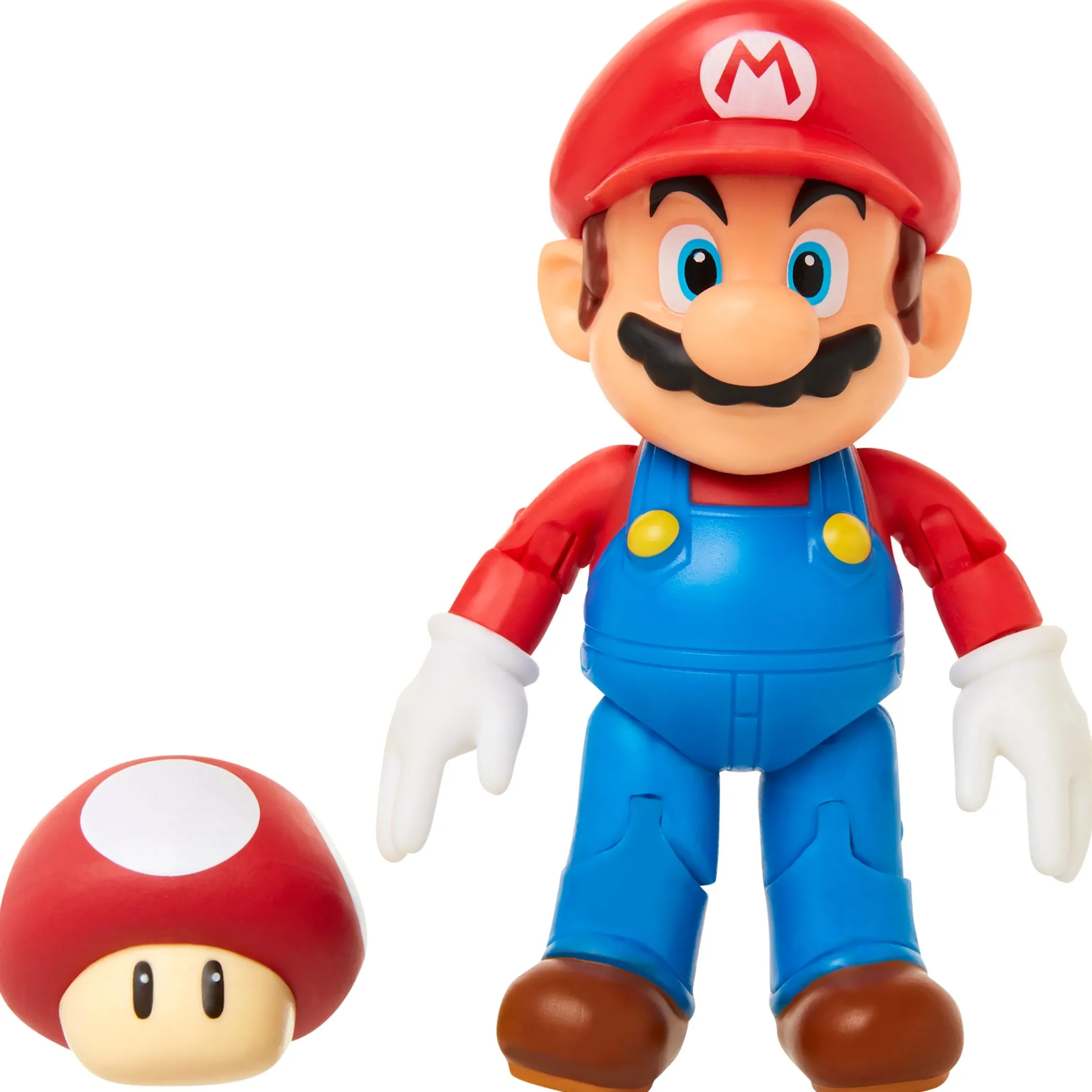 Super Mario With Red Mushroom 4-Inch Articulated Figure