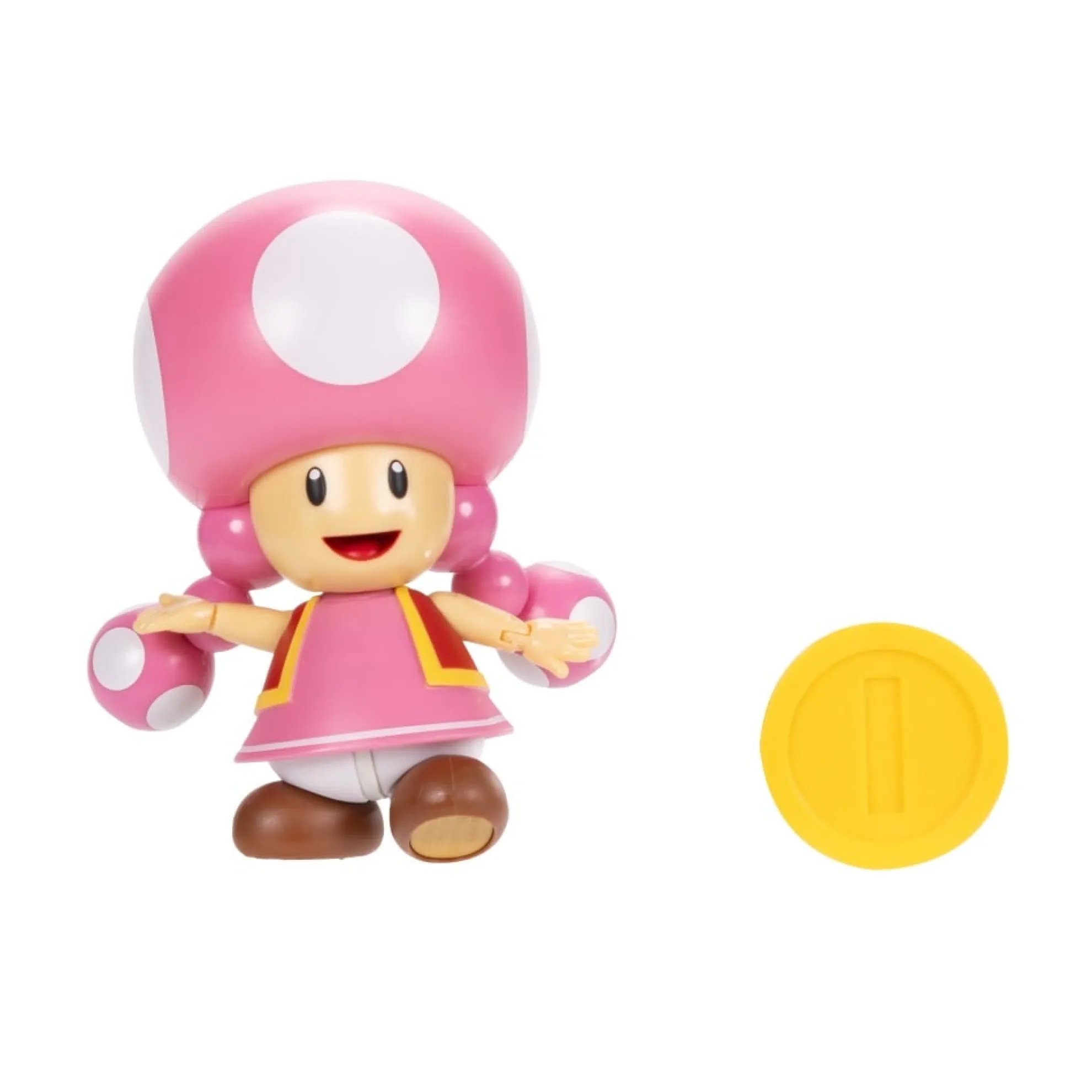 Toadette 4-Inch Articulated Figure With Coin