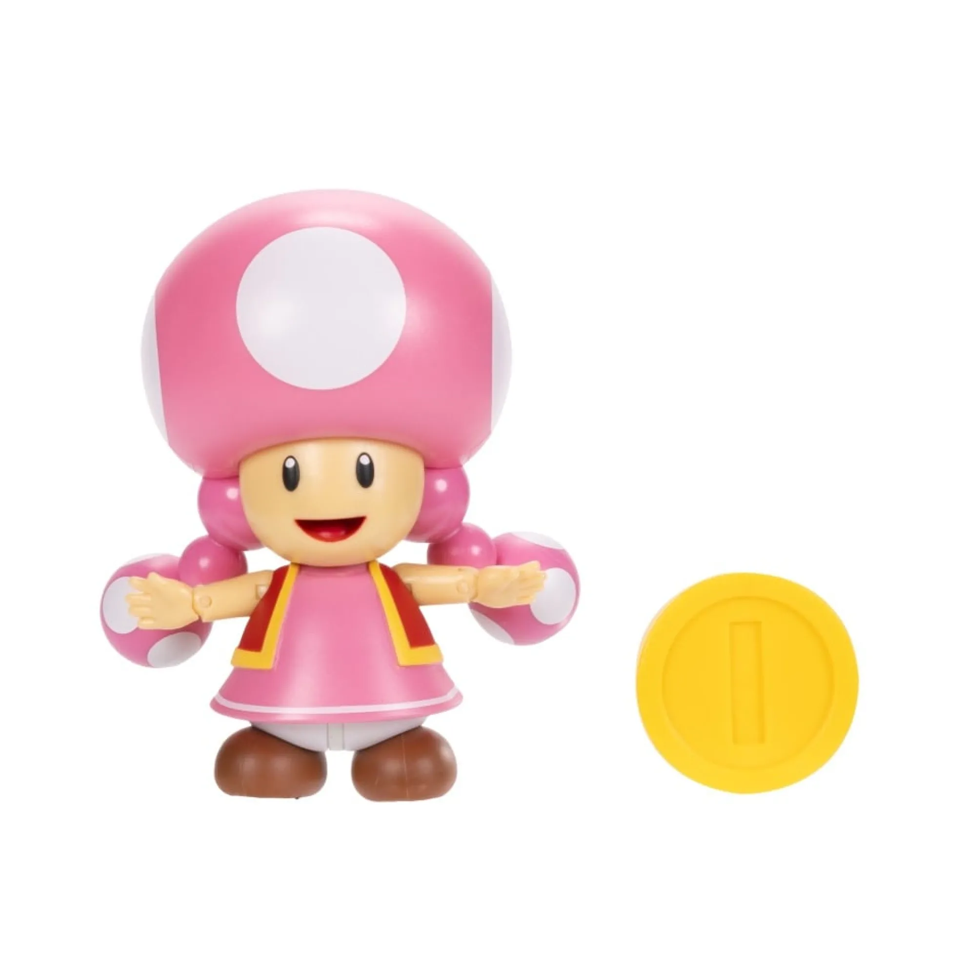 Toadette 4-Inch Articulated Figure With Coin