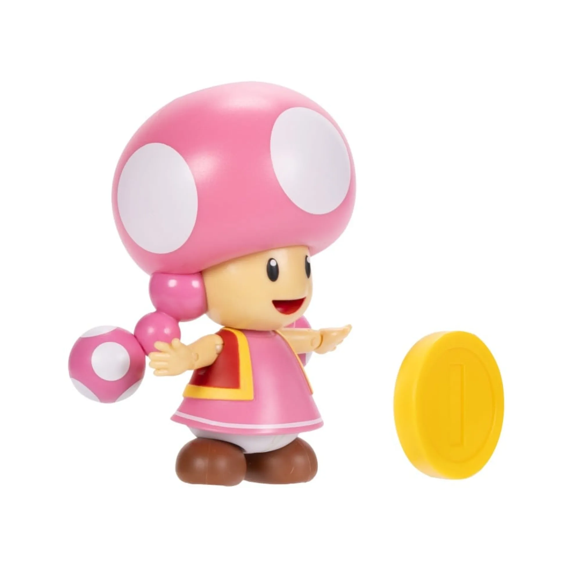Toadette 4-Inch Articulated Figure With Coin