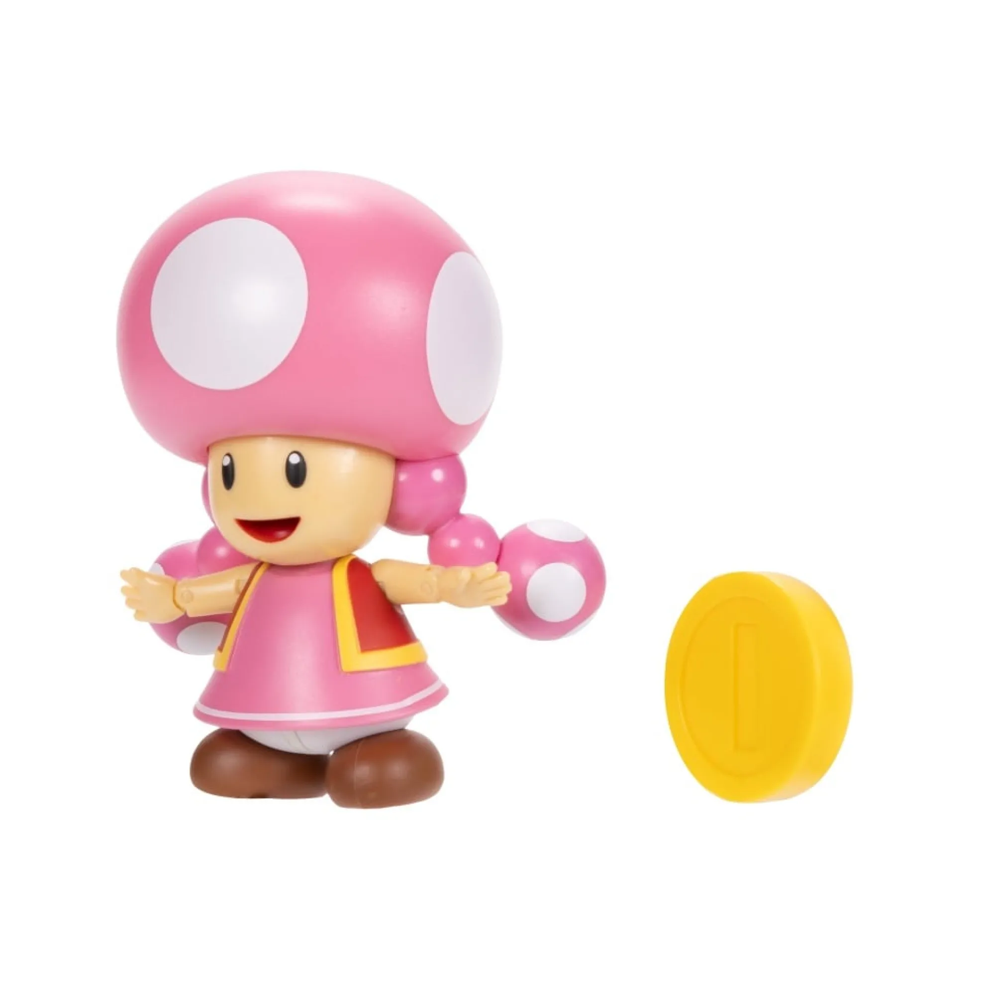 Toadette 4-Inch Articulated Figure With Coin
