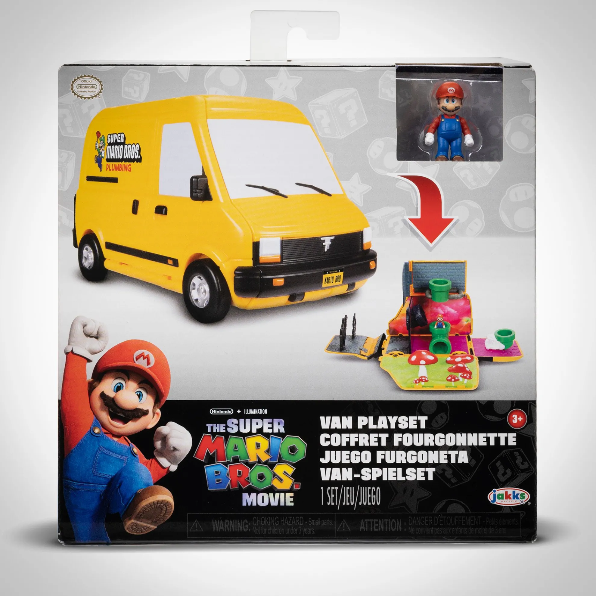 Van Playset With 1.25-Inch Mini Mario Figure