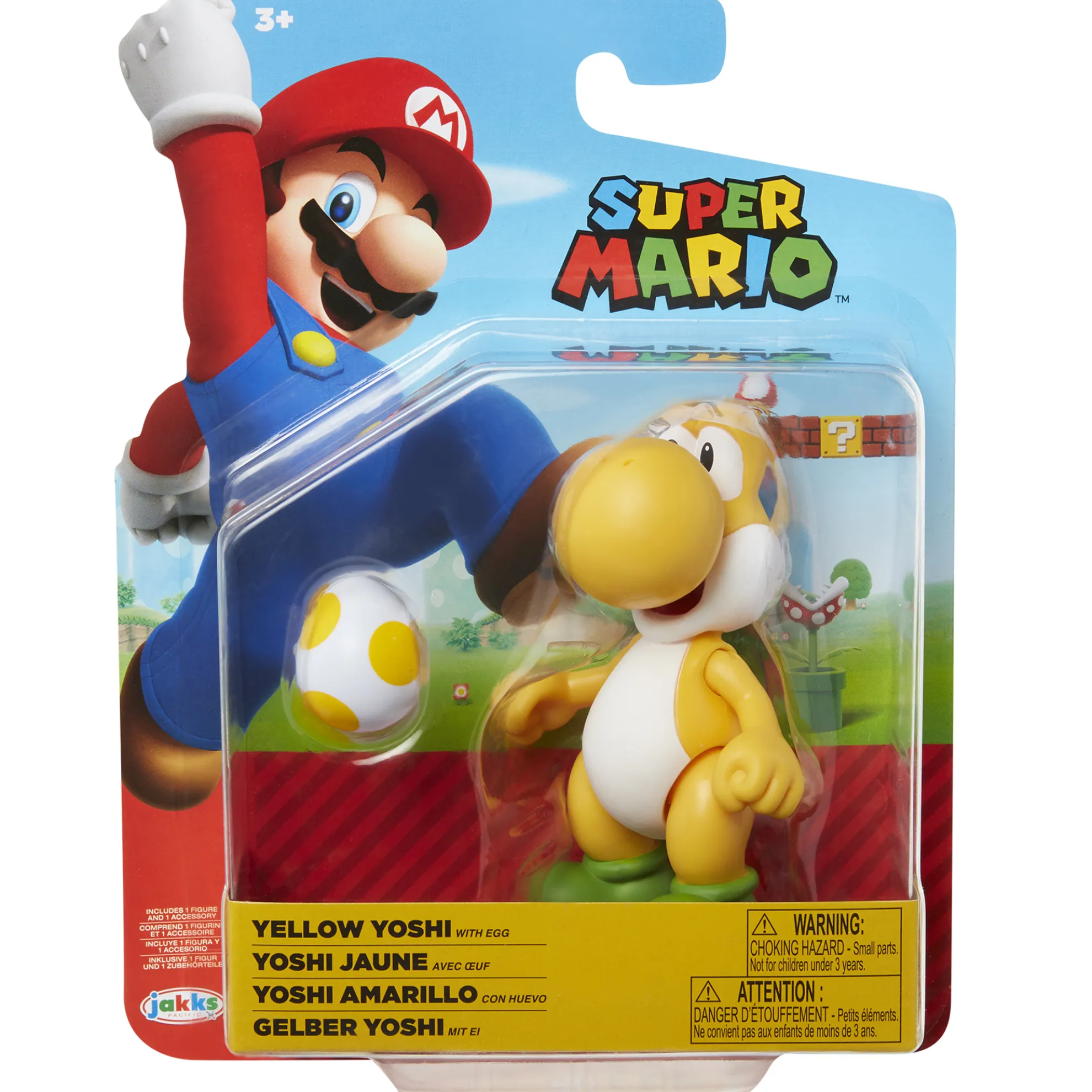 Yellow Yoshi With Egg 4-Inch Articulated Figure