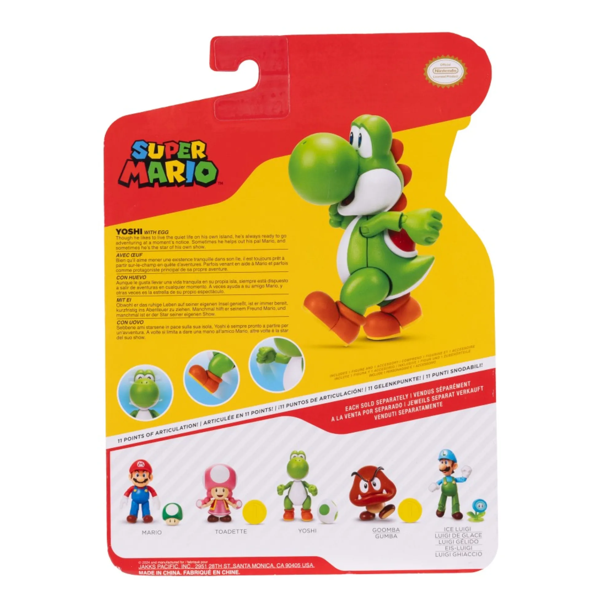 Yoshi 4-Inch Articulated Figure With Egg